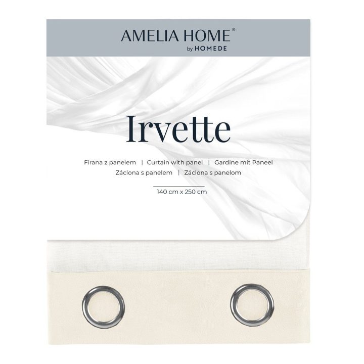 Užuolaida su kilpomis Irvette AmeliaHome 140 × 250 cm, kreminė