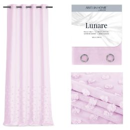 Rožinė užuolaida su kilpomis Lunare AmeliaHome 140 × 270 cm