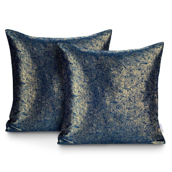 Pagalvėlės užvalkalas Veras AmeliaHome 45 × 45 cm, tamsiai mėlynas, 2 vnt.