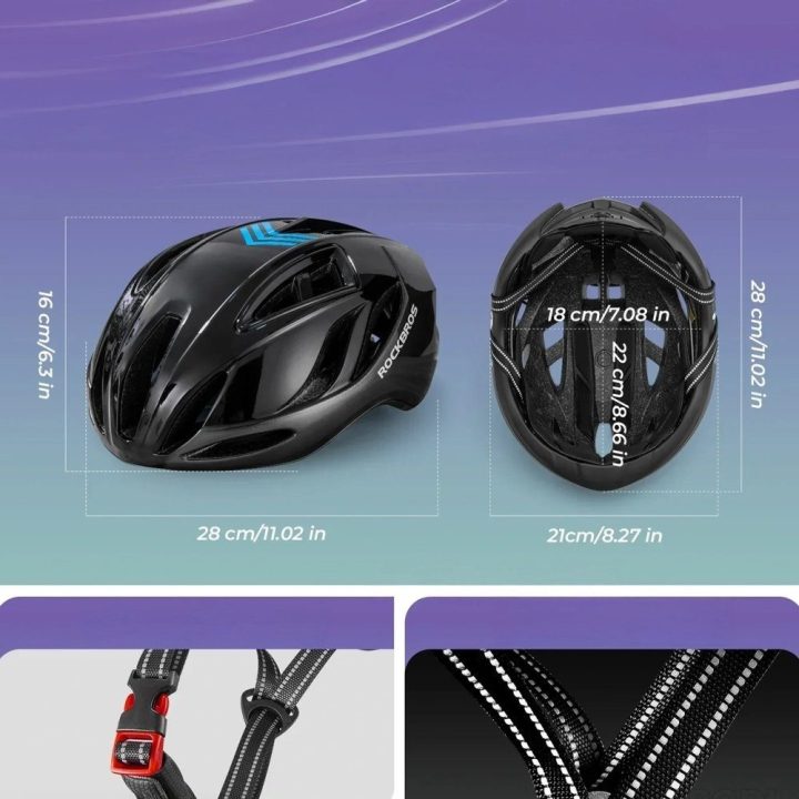 Dviračio šalmas Rockbros TS-42 58–62 cm, titano spalvos