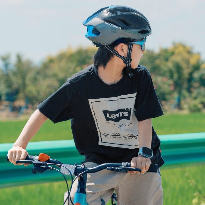 Dviračio šalmas Rockbros TS-42 58–62 cm, titano spalvos