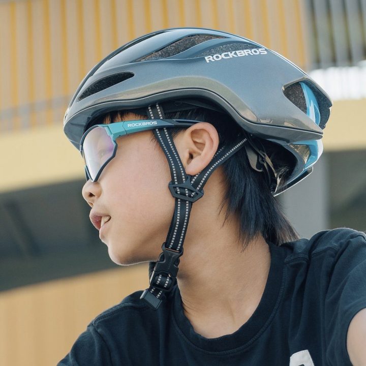 Dviračio šalmas Rockbros TS-42 58–62 cm, titano spalvos