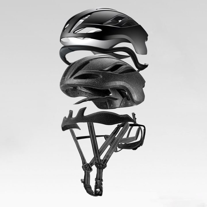 Rockbros TS-42 lengvas dviračio šalmas 58–62 cm, juodas