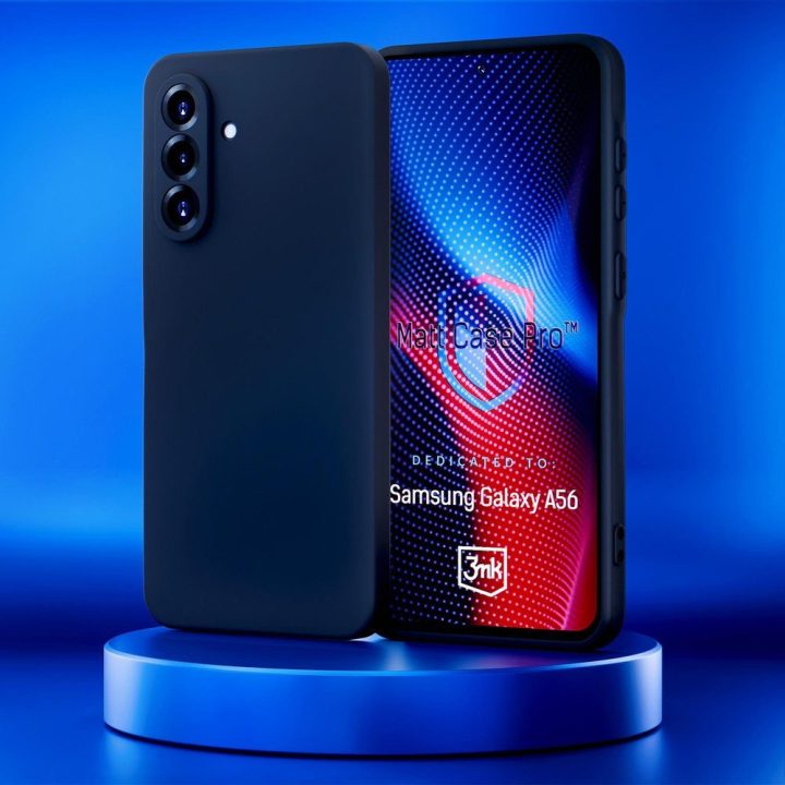 Telefono dėklas Samsung Galaxy A56 3mk Matt Case Pro, matinis juodas