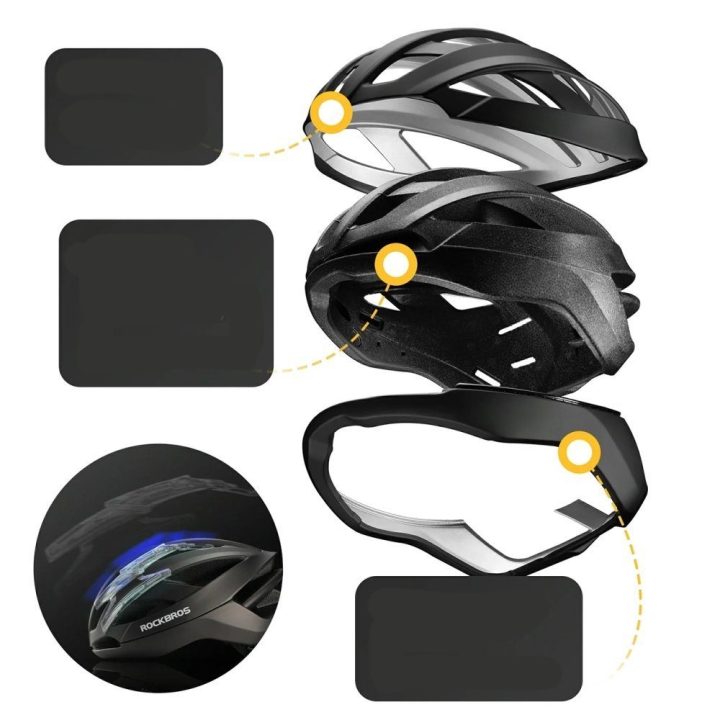 Dviračio šalmas Rockbros LK-69, juodas, 58–62 cm