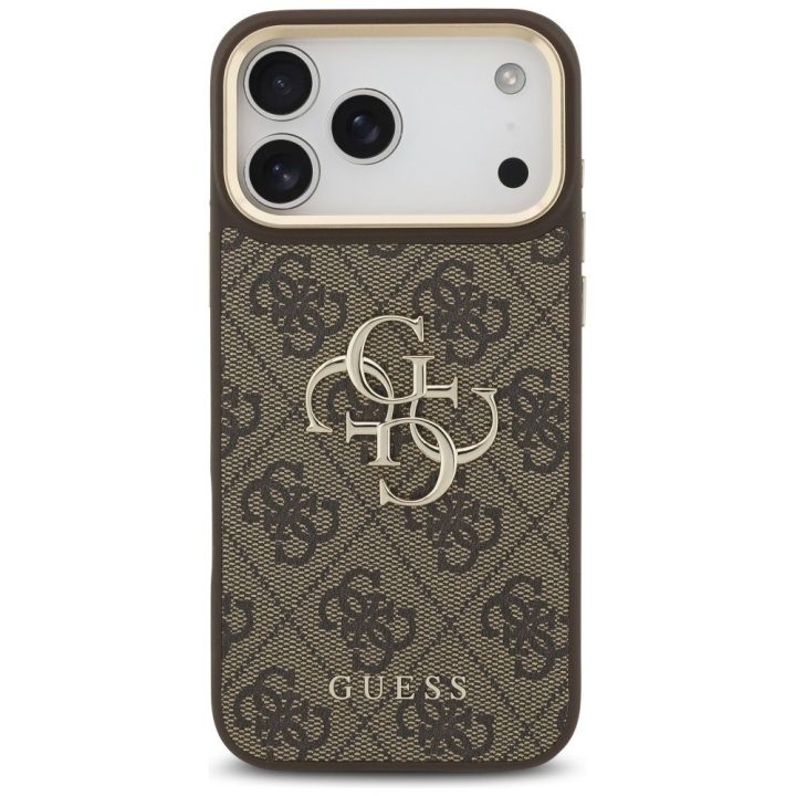Guess 4G Big 4G Classic Logo Big Strap telefono dėklas iPhone 17 Pro Max, rudas