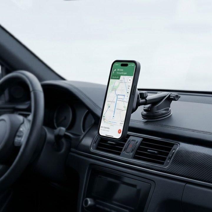 Automobilinis telefono laikiklis su Qi2 belaidžiu įkrovimu Tech-Protect V20 25 W, juodas
