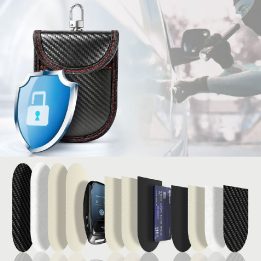 Apsauginis RFID dėklas automobilių raktams Tech-Protect KLR100, juodas ir raudonas