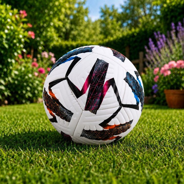 Baltas treniruočių futbolo kamuolys, 5 dydis, 22 cm