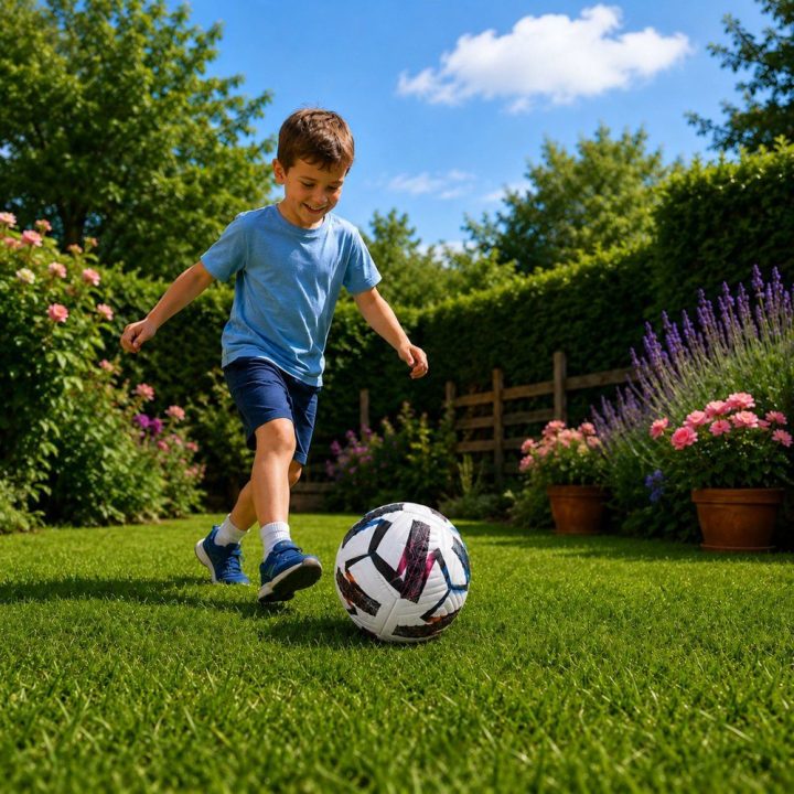 Baltas treniruočių futbolo kamuolys, 5 dydis, 22 cm