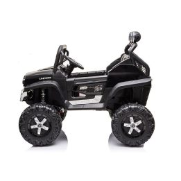 Juodas akumuliatorinis automobilis Mercedes Unimog S 4x45W
