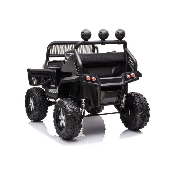 Juodas akumuliatorinis automobilis Mercedes Unimog S 4x45W