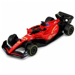 Raudonas žaislinis formulinis lenktyninis automobilis 1:43 su pull-back pavara