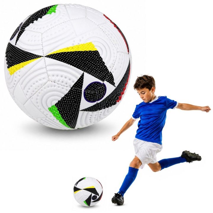 Baltas žaislinis treniruočių futbolo kamuolys, 5 dydis