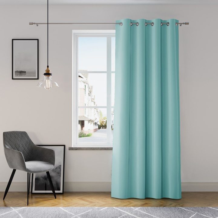 Mėlyna užuolaida su kilpomis AmeliaHome 140 × 250 cm