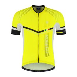 Vyriški dviračių marškinėliai Rogelli Gara Mostro II, geltoni, 2XL