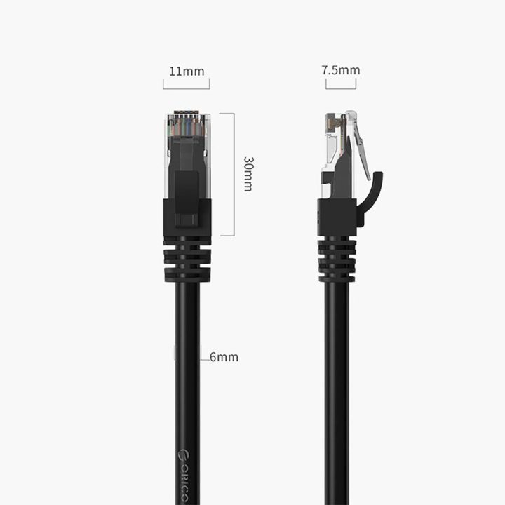 Orico PUG-C6 CAT6 tinklo kabelis RJ45 40 m, juodas
