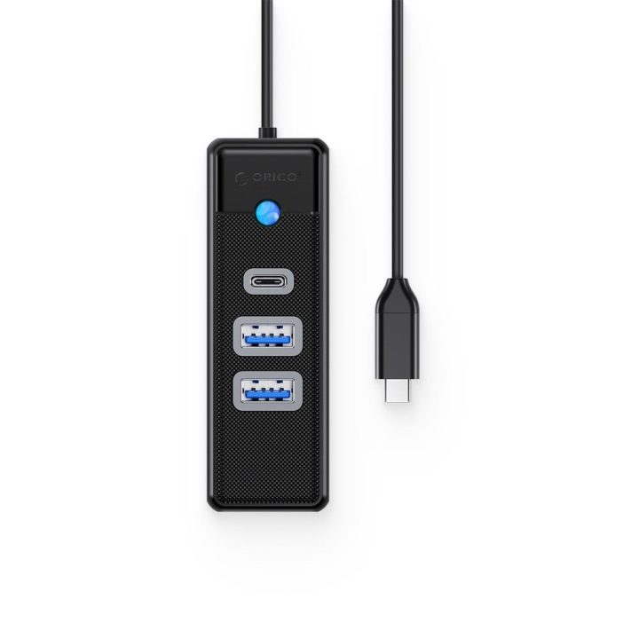 USB-C HUB su 2 × USB-A 3.0 ir USB-C 3.0 Orico PWC2U-C3, 1 m, juodas