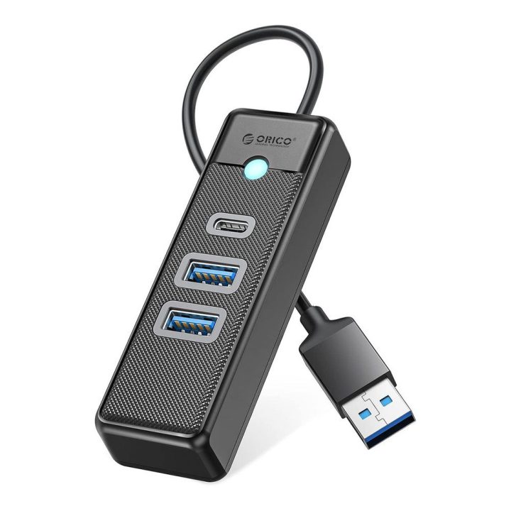 USB šakotuvas Orico PWC2U-U3 su 2 × USB-A 3.0 ir 1 × USB-C 3.0, 1 m, juodas