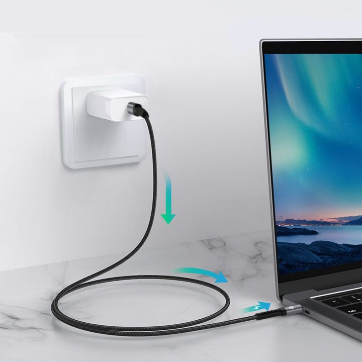 USB-C į USB-C laidas Tellur 3A PD 60W 2 m, juodas