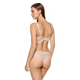 Nėriniuoti stringai Claudia, smėlio spalvos