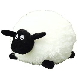 Baltas pliušinis avinėlis su garbanota vilna, 20 cm