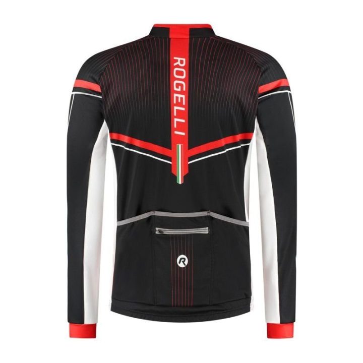 Vyriški dviratininko marškinėliai ilgomis rankovėmis Rogelli Gara Mostro II, raudoni, 4XL