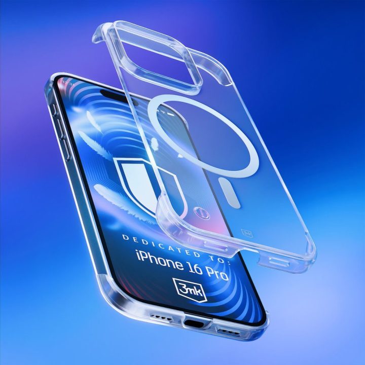 Telefono dėklas iPhone 16 Pro 3mk Just20g MagCase, skaidrus