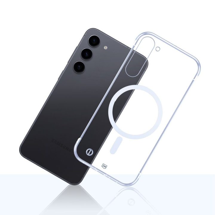 Telefono dėklas Samsung Galaxy S23 5G 3mk Just20g MagCase, skaidrus