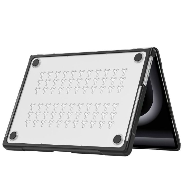 Tech-Protect Velar dėklas MacBook Pro 14" 2021–2026, skaidriai juodas