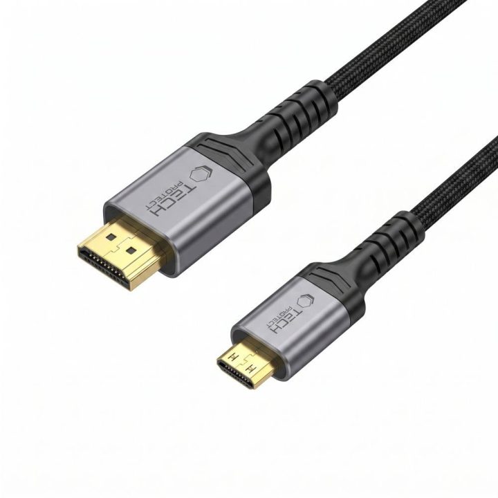 Mini HDMI į HDMI 2.1 laidas Tech-Protect UltraBoost Mini 200 cm, juodas