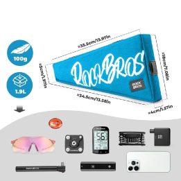 Dviračio trikampė rėmo tašė Rockbros G008 Flash Journey XL 1,9 l, mėlyna