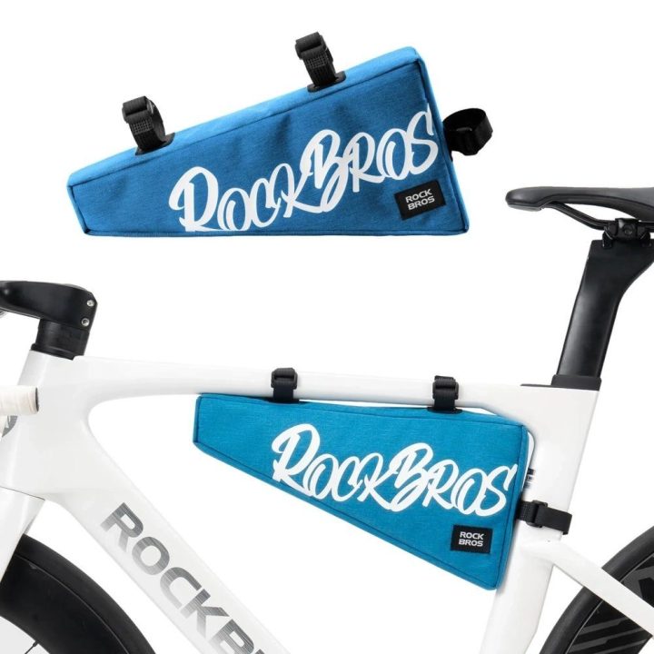 Dviračio trikampė rėmo tašė Rockbros G008 Flash Journey XL 1,9 l, mėlyna