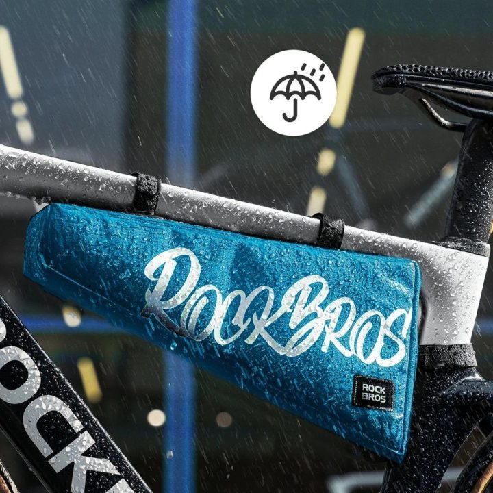 Dviračio trikampė rėmo tašė Rockbros G008 Flash Journey XL 1,9 l, mėlyna