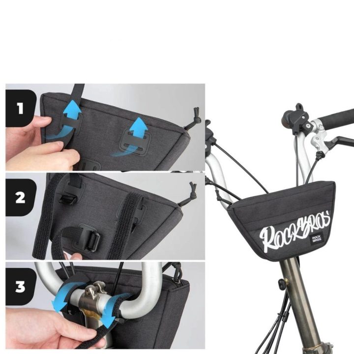 Dviračio rėmo krepšys Rockbros G011 Flash Journey 0,7 l, juodas