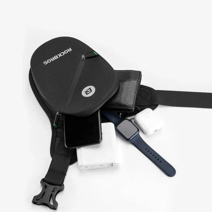 Motociklinė juosmens ir šlaunies krepšė Rockbros AS-081, 1 l, juoda