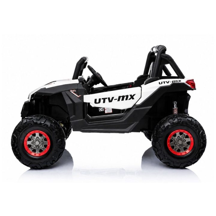 Baltas akumuliatorinis visureigis Jeep XMX vaikams