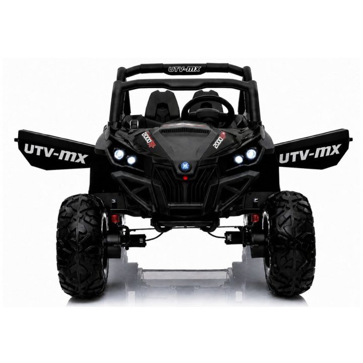 Juodas akumuliatorinis automobilis Jeep XMX603 su MP3