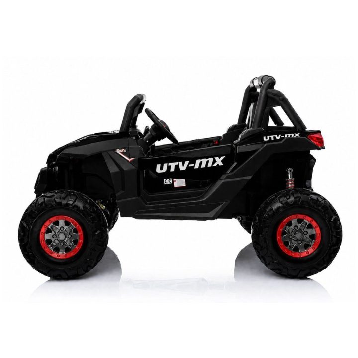 Juodas akumuliatorinis automobilis Jeep XMX603 su MP3