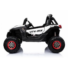 Baltas akumuliatorinis automobilis Jeep XMX603 UTV-MX su MP4