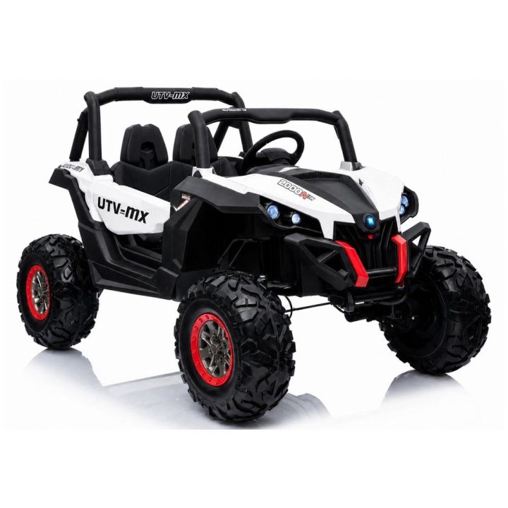 Baltas akumuliatorinis automobilis Jeep XMX603 UTV-MX su MP4