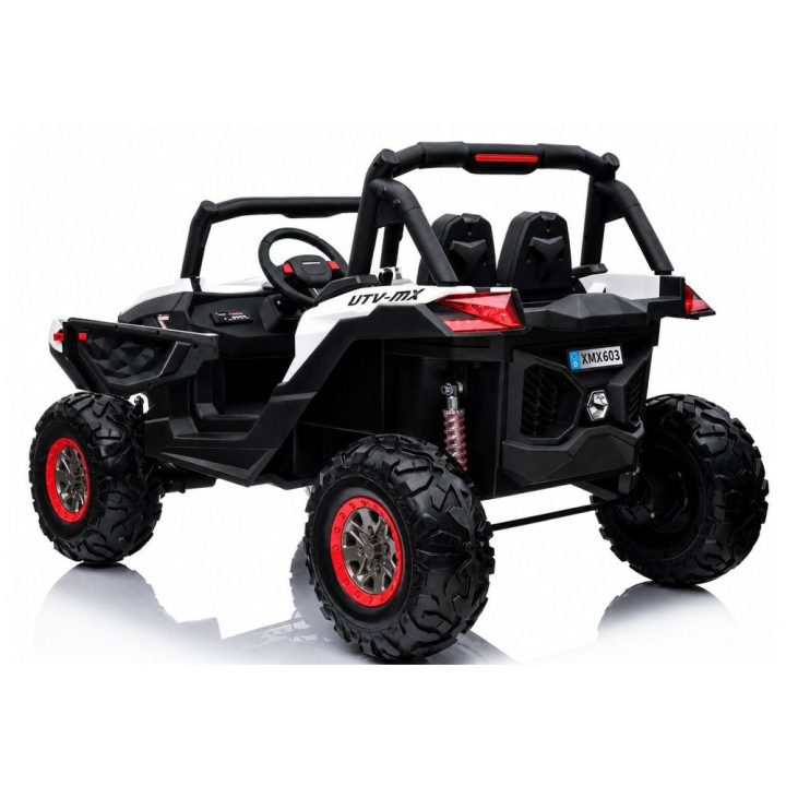 Baltas akumuliatorinis automobilis Jeep XMX603 UTV-MX su MP4