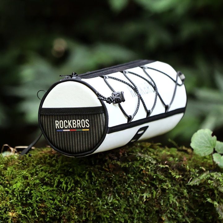 Dviračio vairo krepšys Rockbros TL002 ROAD TO SKY 1,5 l, baltas