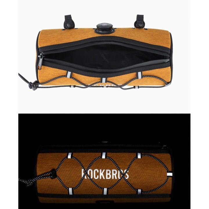 Dviračio vairo krepšys Rockbros TL002 ROAD TO SKY 1,5 l, oranžinis