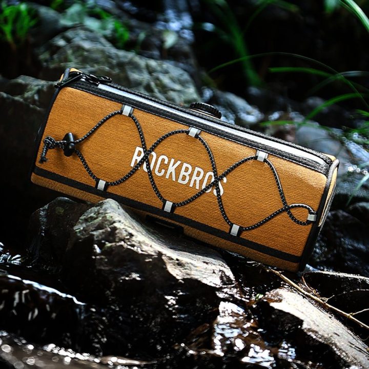 Dviračio vairo krepšys Rockbros TL002 ROAD TO SKY 1,5 l, oranžinis