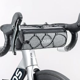 Dviračio vairo krepšys Rockbros TL002 ROAD TO SKY 1,5 l, atsparus vandeniui, pilkas