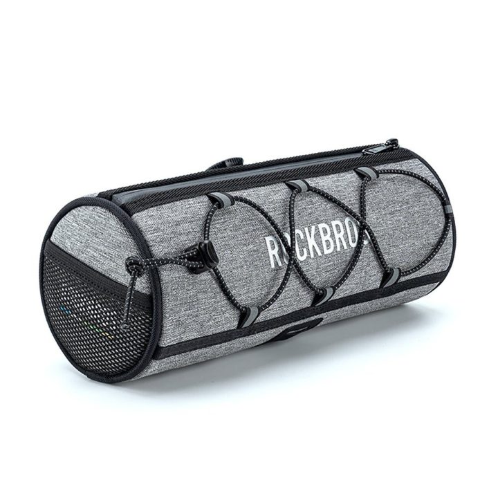 Dviračio vairo krepšys Rockbros TL002 ROAD TO SKY 1,5 l, atsparus vandeniui, pilkas