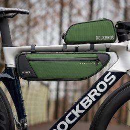 Dviračio rėmo krepšys Rockbros TL003 ROAD TO SKY 2 l, vandeniui atsparus, žalias