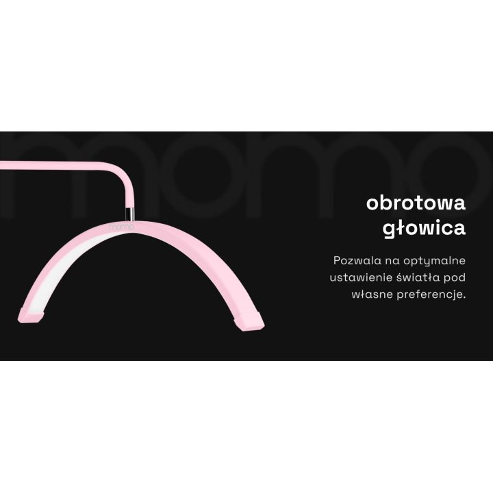 MOMO MOON MX6 rožinė procedūrinė lempa blakstienoms