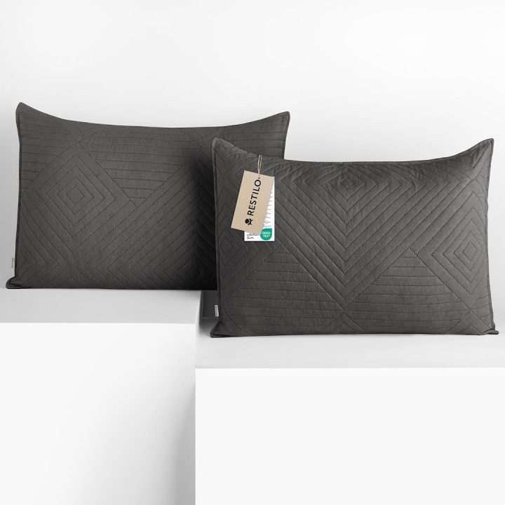 Pagalvės užvalkalas Sofa AmeliaHome 50 × 70 cm, pilkai sidabrinis, 2 vnt.